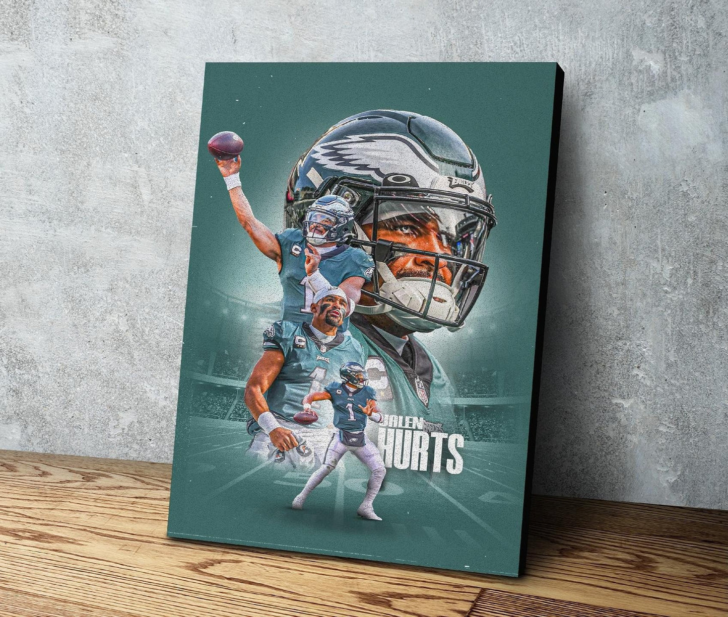 Jalen Hurts | Philadelphia Eagles | Sports Wall Art | Canvas | Man Cave Gift