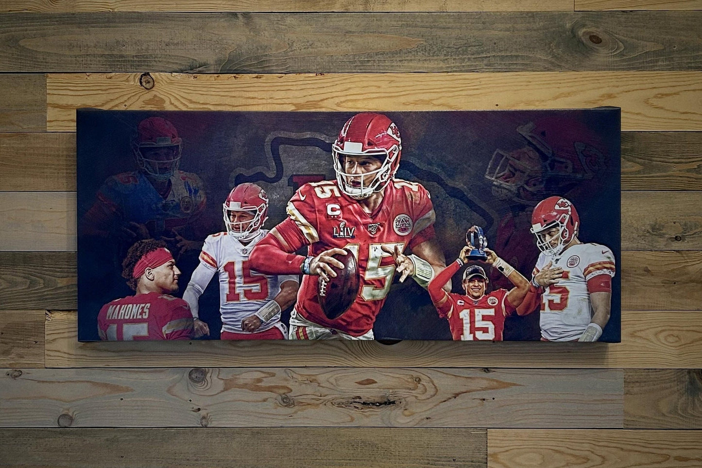 Patrick Mahomes | Kansas City Chiefs | Sports Wall Art | Unique | Canvas | Man Cave