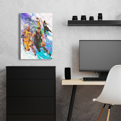 Giannis Antetokounmpo | Kobe Bryant | Sports Wall Art | Canvas Art | Milwaukee Bucks | Los Angeles Lakers | Gift for Him