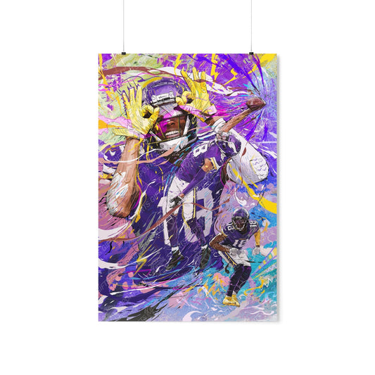 Justin Jefferson | Poster | Griddy | Minnesota Vikings | Wall Art