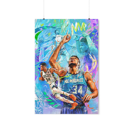 Giannis Antetokounmpo | Poster | Milwaukee Bucks | Wall Art