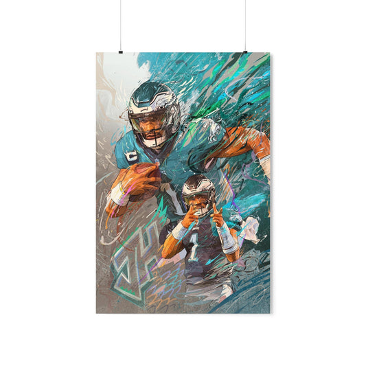 Jalen Hurts | Poster | Philadelphia Eagles | Wall Art | Sports Art