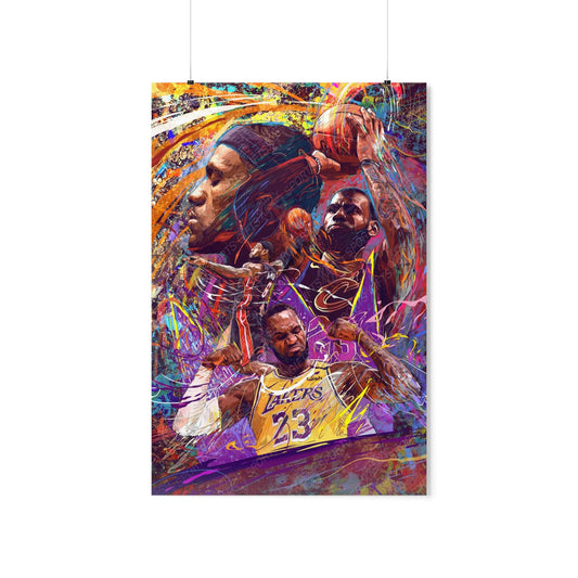 LeBron James | Poster | Cleveland Cavaliers | Miami Heat | Los Angeles Lakers | Wall Art