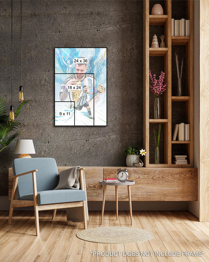 Lionel Messi | Poster | Argentina | World Cup | Wall Art