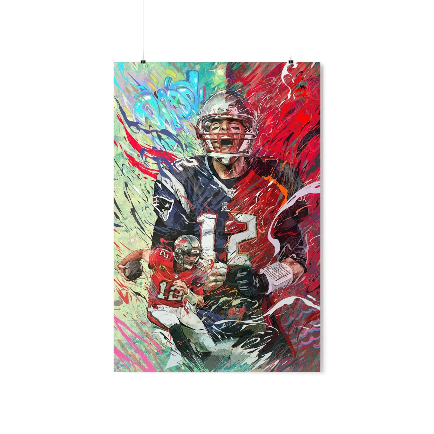 Tom Brady | Poster | GOAT | New England Patriots | Tampa Bay Buccaneers | Wall Art