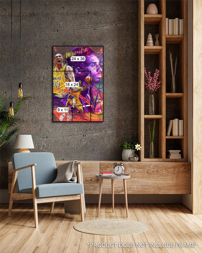 Kobe Bryant | Poster | Mamba Mentality | LA Lakers | Wall Art