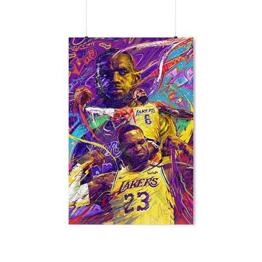 LeBron James | Poster | Abstract | LA Lakers |  Sports Wall Art