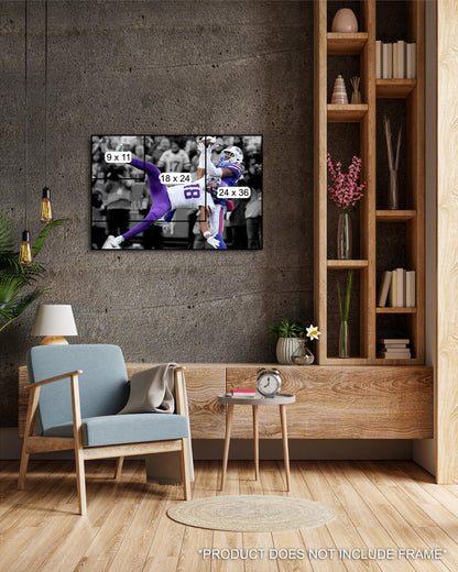 Justin Jefferson | Poster | One Handed Catch vs Bills | Minnesota Vikings | Wall Art