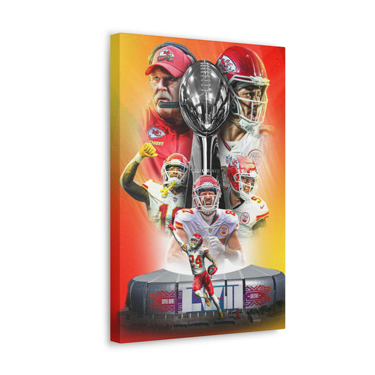 Super Bowl LVII Champions | Kansas City Chiefs | Sports Wall Art | Canvas | Man Cave Gift