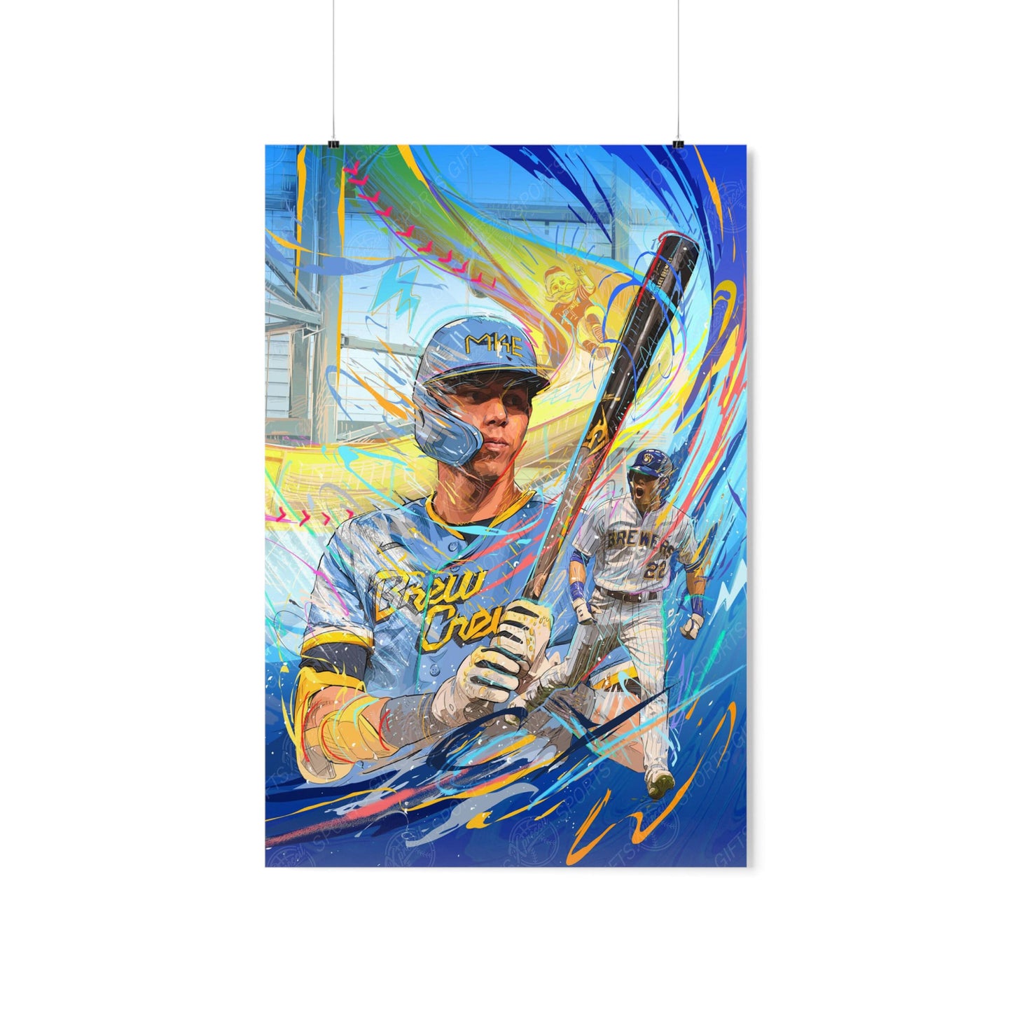 Christian Yelich | Poster | Milwaukee Brewers | Sports Art