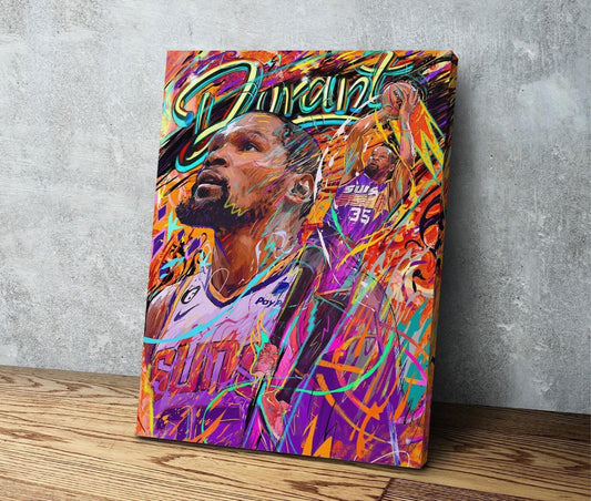 Kevin Durant | Sports Wall Art | Canvas | Phoenix Suns | Gift for Him