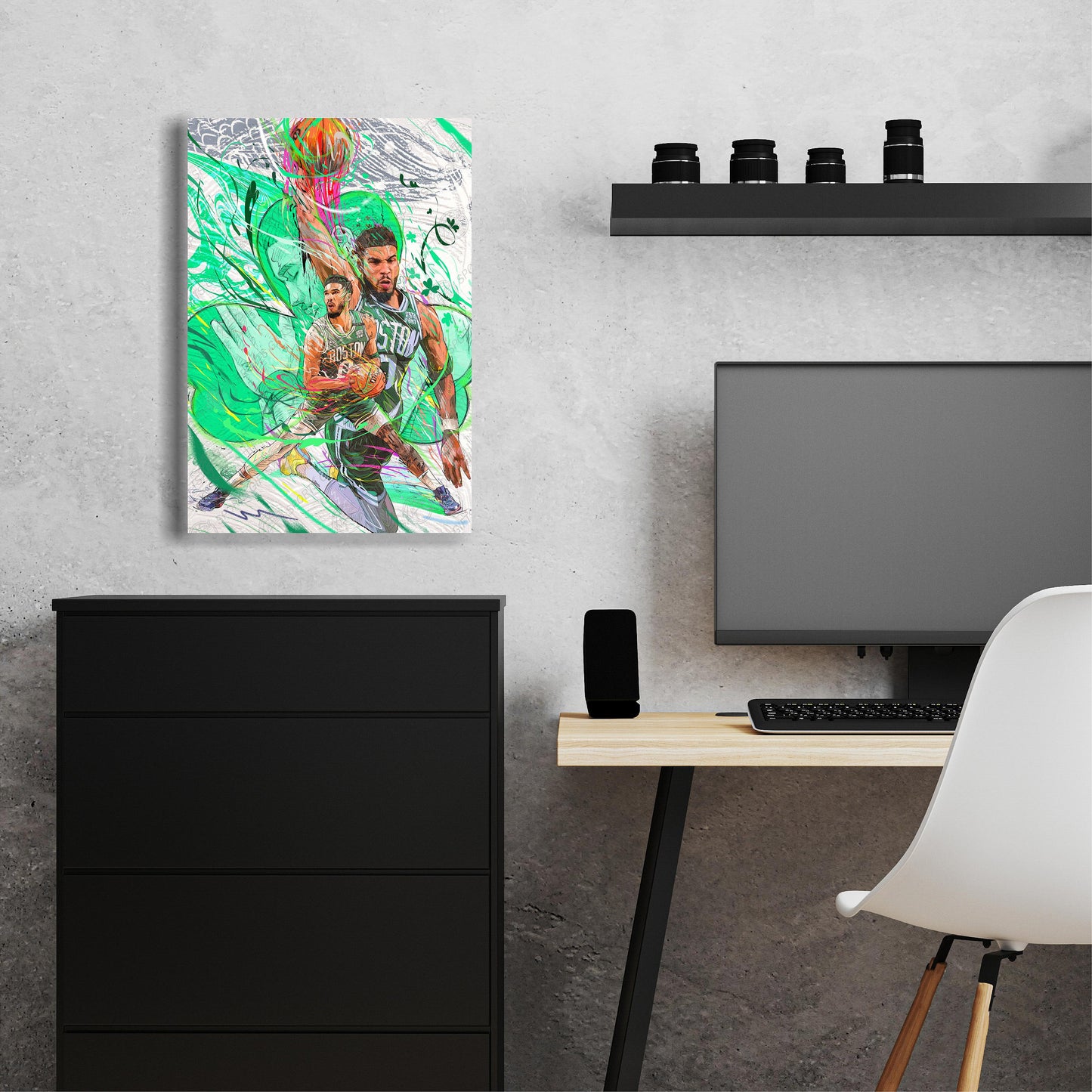 Jayson Tatum | Boston Celtics | Sports Wall Art | Canvas | Man Cave Gift