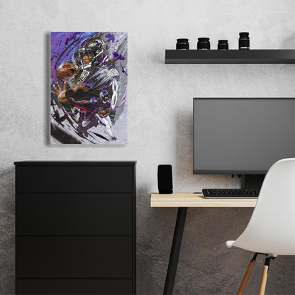 Lamar Jackson | Sports Wall Art | Canvas | Baltimore Ravens | Gift for Him