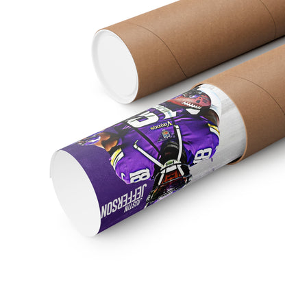 Justin Jefferson | Poster | 2-Tone | Minnesota Vikings | Wall Art