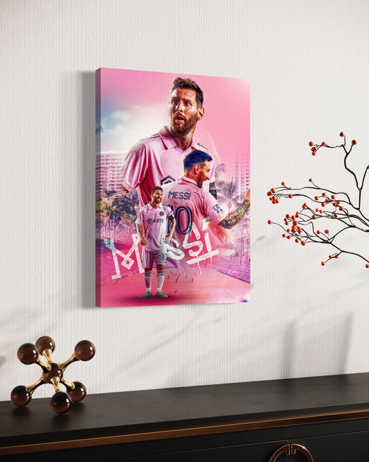 Lionel Messi | Inter Miami CF | Sports Wall Art | Canvas | Man Cave Gift