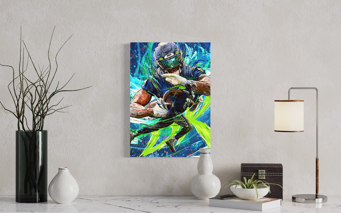 DK Metcalf | Sports Wall Art | Canvas | Seattle Seahawks | Gift for Him