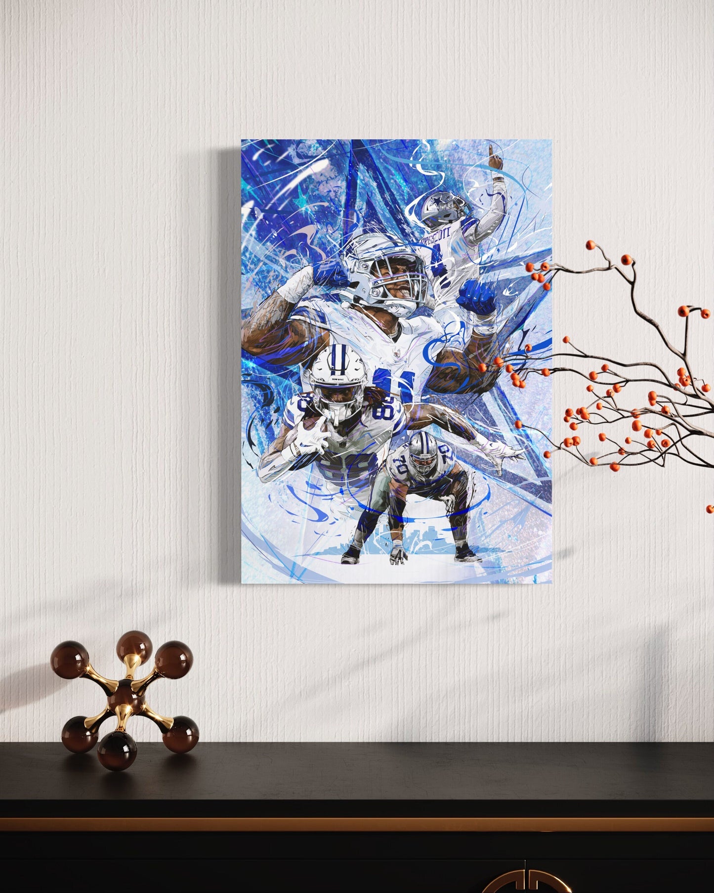 Dallas Cowboys | Sports Wall Art | Canvas | Dak Prescott | Micah Parsons | Ceedee Lamb | Zack Martin