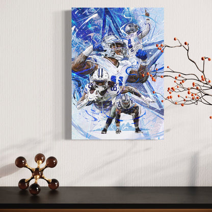 Dallas Cowboys | Sports Wall Art | Canvas | Dak Prescott | Micah Parsons | Ceedee Lamb | Zack Martin