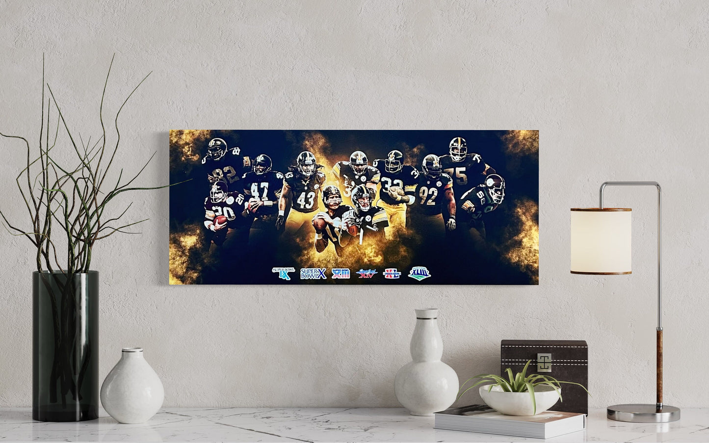 Pittsburgh Steelers | Sports Wall Art | Canvas | Championships | Gift for Him