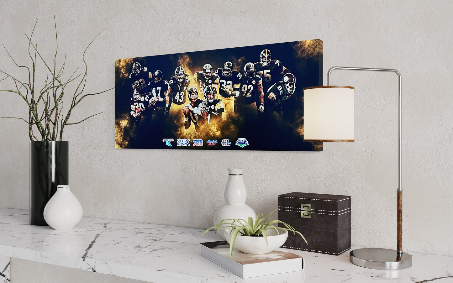 Pittsburgh Steelers | Sports Wall Art | Canvas | Championships | Gift for Him