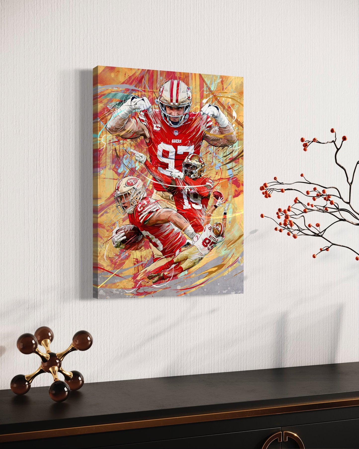 San Francisco 49ers | Sports Wall Art | Canvas | George Kittle | Christian McCaffrey | Deebo Samuel | Nick Bosa