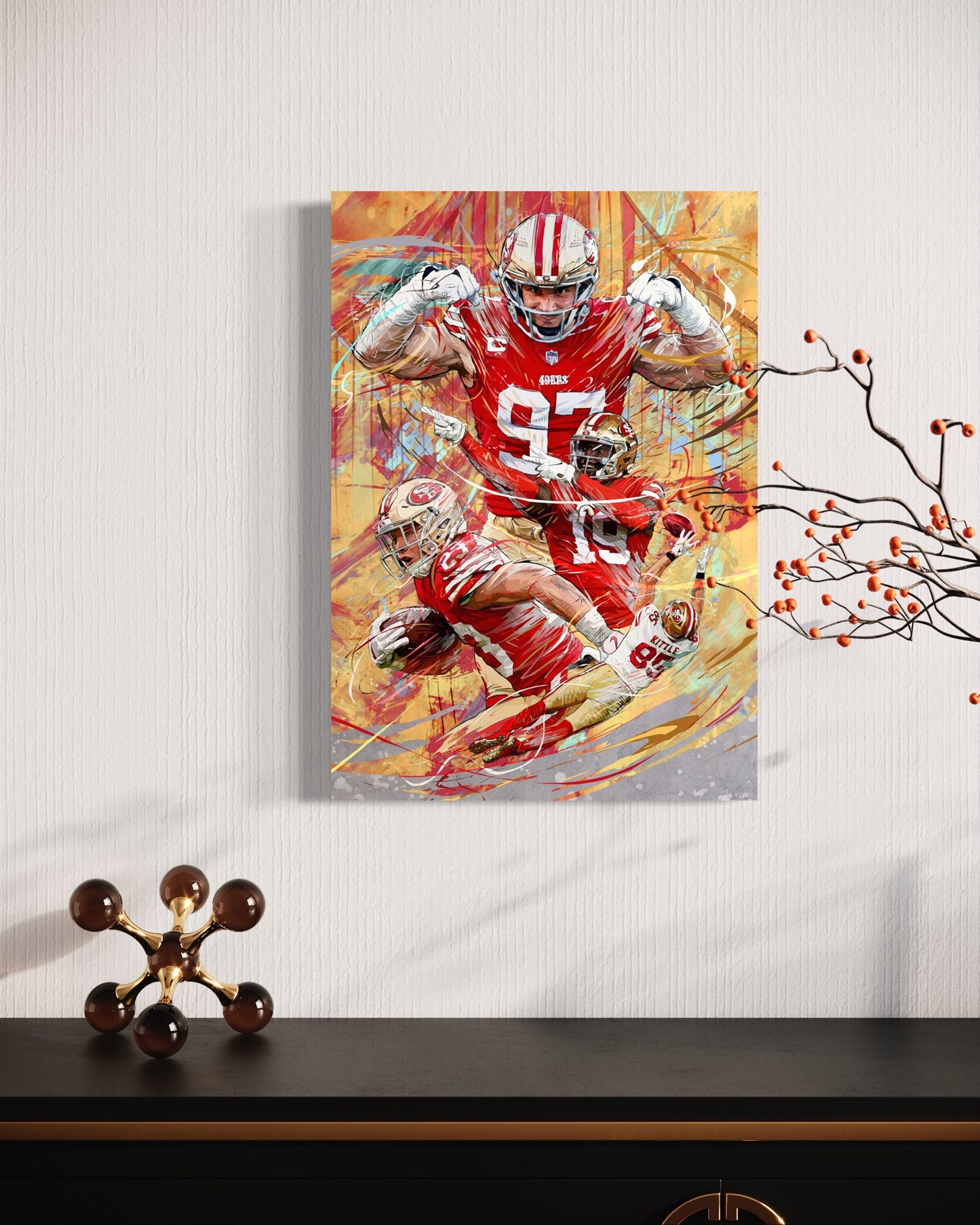 San Francisco 49ers | Sports Wall Art | Canvas | George Kittle | Christian McCaffrey | Deebo Samuel | Nick Bosa