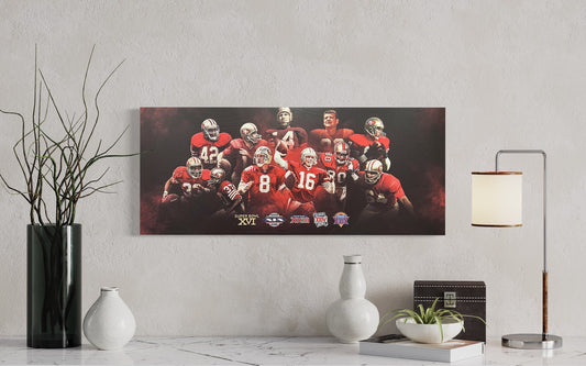 San Francisco 49ers All Time Greats| Sports Wall Art | Canvas | Man Cave Gift